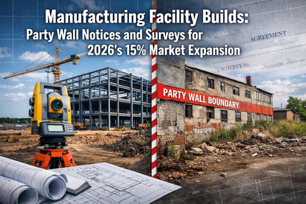 Manufacturing Facility Builds: Party Wall Notices and Surveys for 2026's 15% Market Expansion