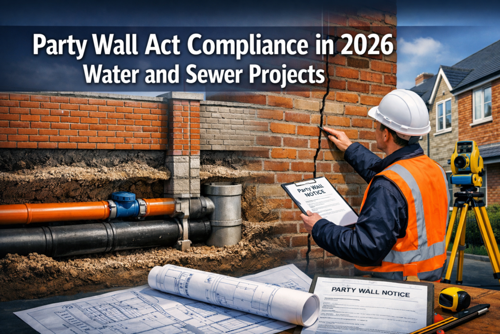 Party Wall Act Compliance in 2026 Water and Sewer Projects: Managing Shared Structures Amid Modest Demand Growth