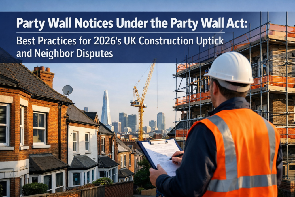 Party Wall Notices Under the Party Wall Act: Best Practices for 2026's UK Construction Uptick and Neighbor Disputes