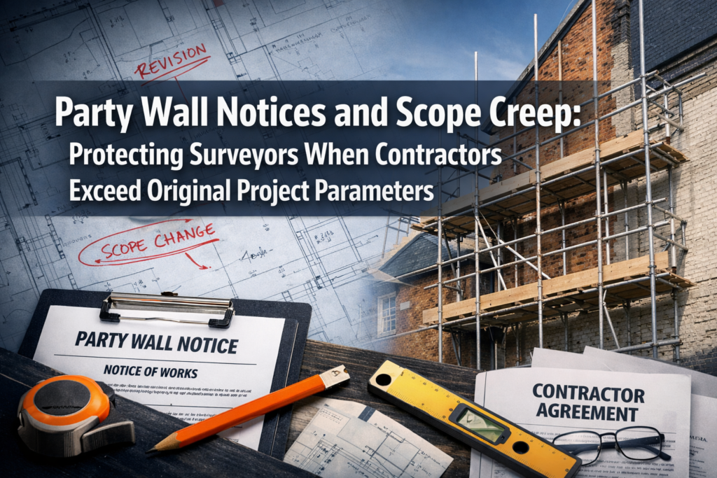 Party Wall Notices and Scope Creep: Protecting Surveyors When Contractors Exceed Original Project Parameters