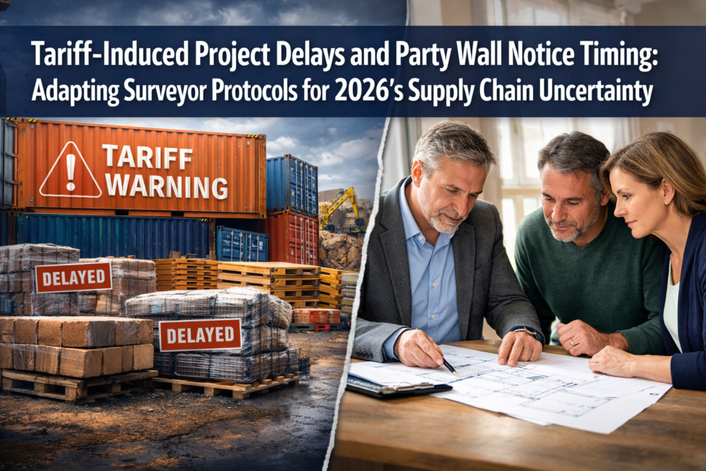 Tariff-Induced Project Delays and Party Wall Notice Timing: Adapting Surveyor Protocols for 2026's Supply Chain Uncertainty