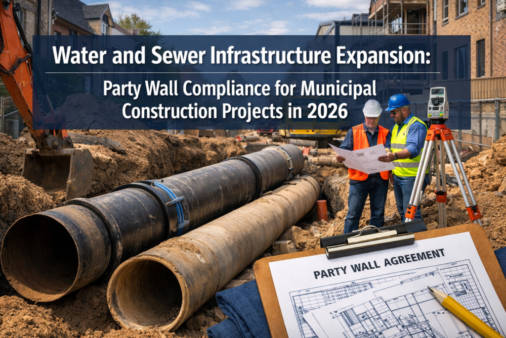 Water and Sewer Infrastructure Expansion: Party Wall Compliance for Municipal Construction Projects in 2026