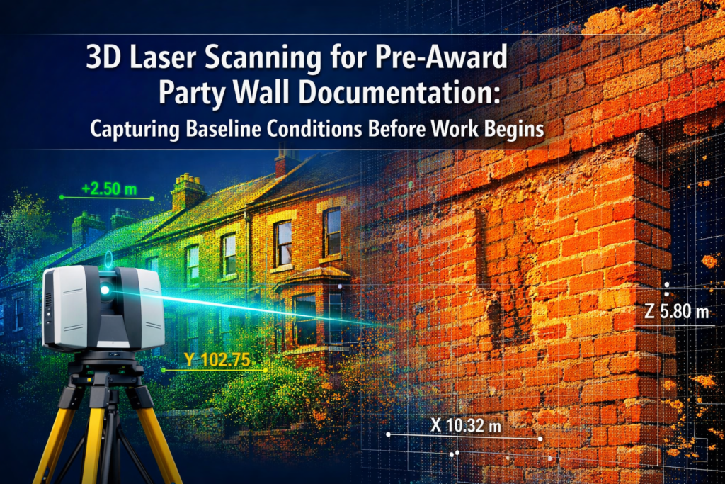 3D Laser Scanning for Pre-Award Party Wall Documentation: Capturing Baseline Conditions Before Work Begins