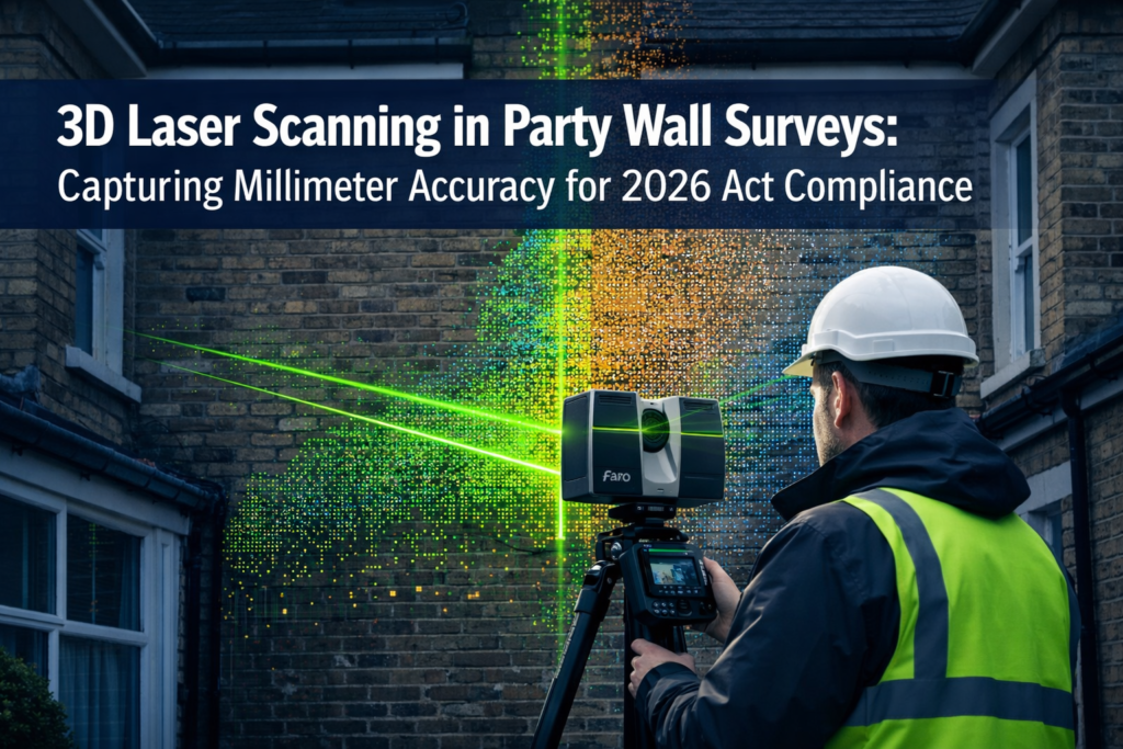 3D Laser Scanning in Party Wall Surveys: Capturing Millimeter Accuracy for 2026 Act Compliance