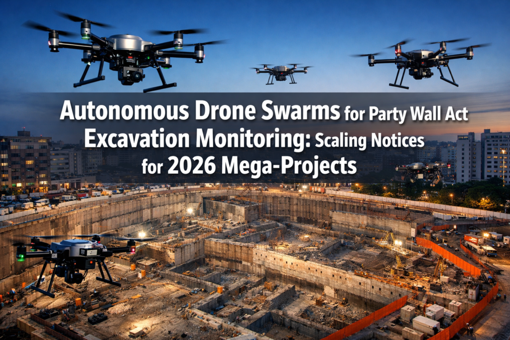 Autonomous Drone Swarms for Party Wall Act Excavation Monitoring: Scaling Notices for 2026 Mega-Projects