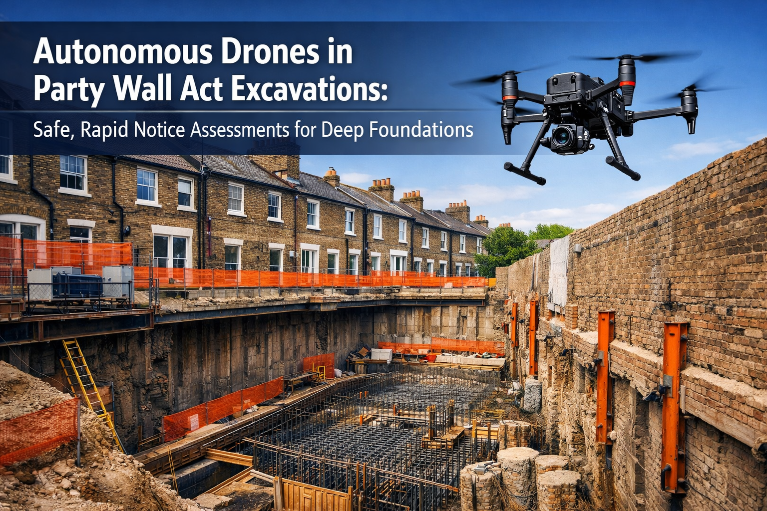 Autonomous Drones in Party Wall Act Excavations: Safe, Rapid Notice Assessments for Deep Foundations