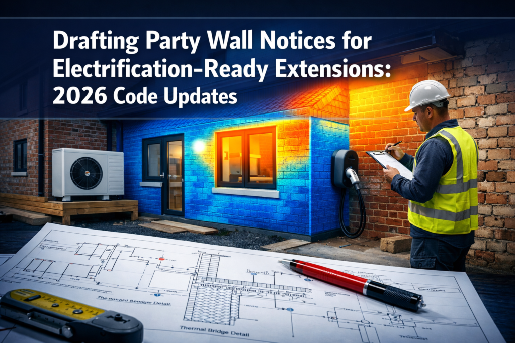 Drafting Party Wall Notices for Electrification-Ready Extensions: 2026 Code Updates and Surveyor Checklists