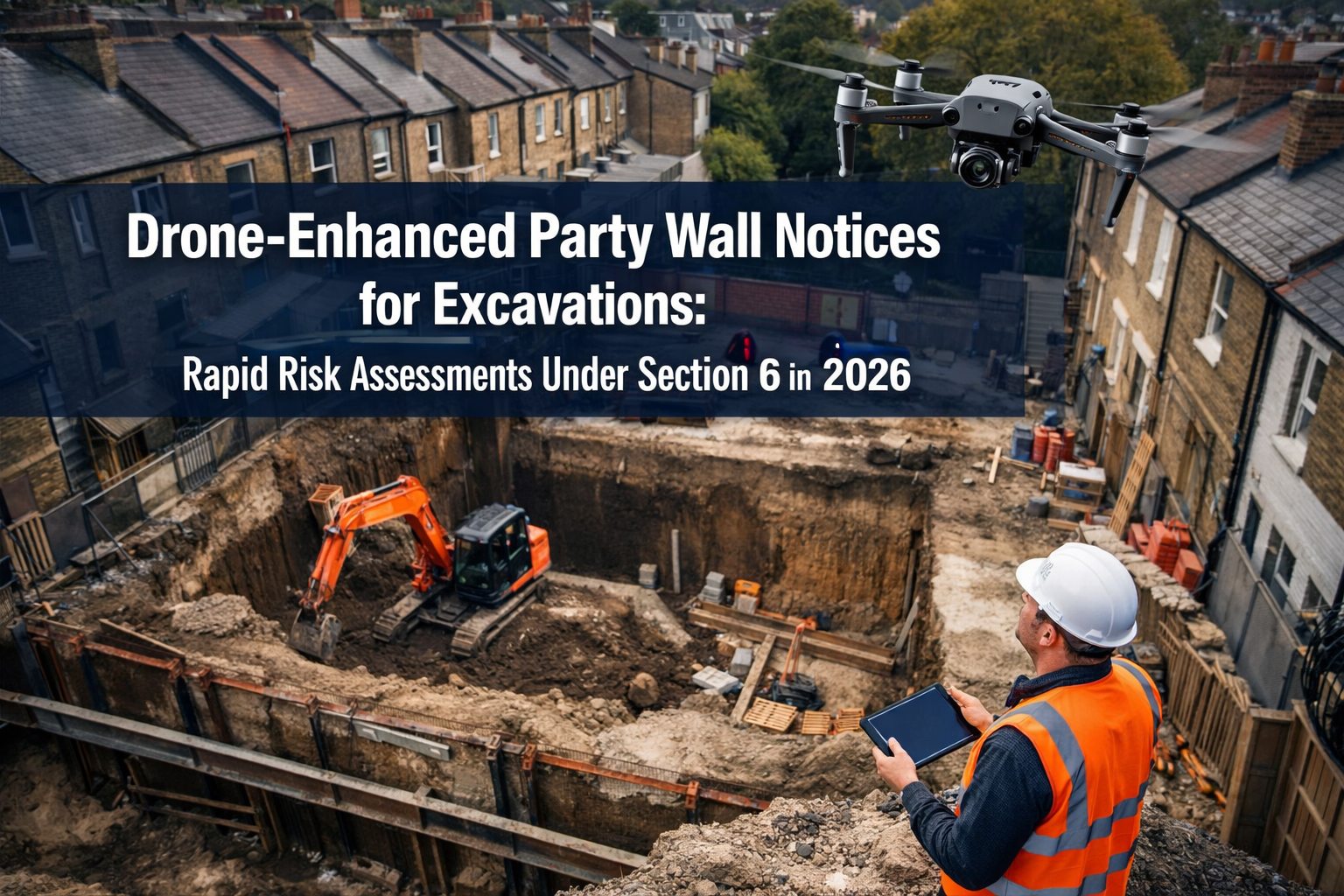 Drone-Enhanced Party Wall Notices for Excavations: Rapid Risk Assessments Under Section 6 in 2026