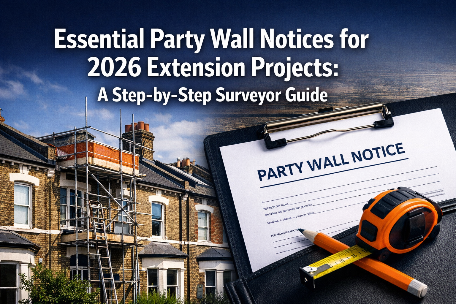 Essential Party Wall Notices for 2026 Extension Projects: A Step-by-Step Surveyor Guide