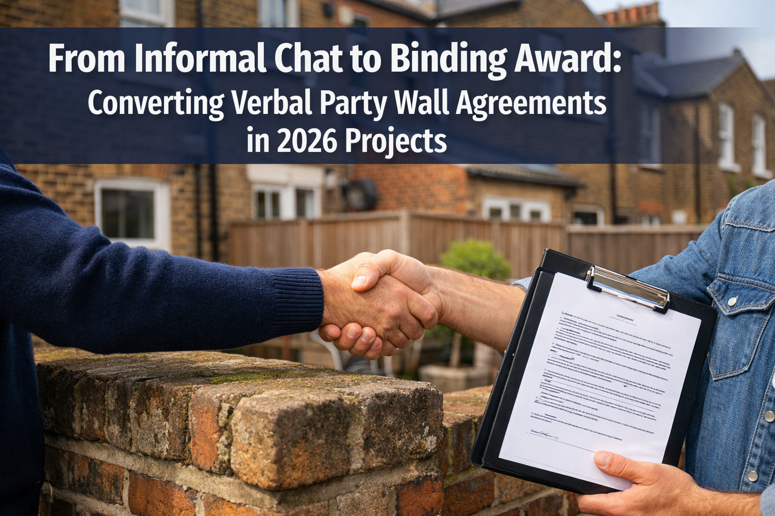 From Informal Chat to Binding Award: Converting Verbal Party Wall Agreements in 2026 Projects