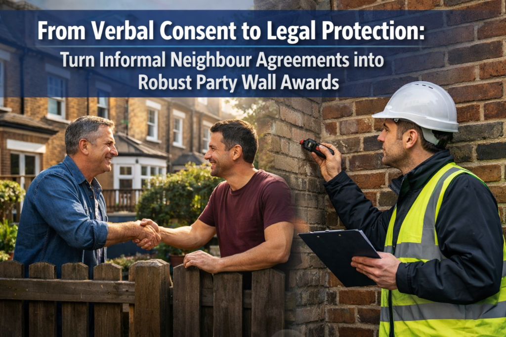 From Verbal Consent to Legal Protection: How to Turn Informal Neighbour Agreements into a Robust Party Wall Award