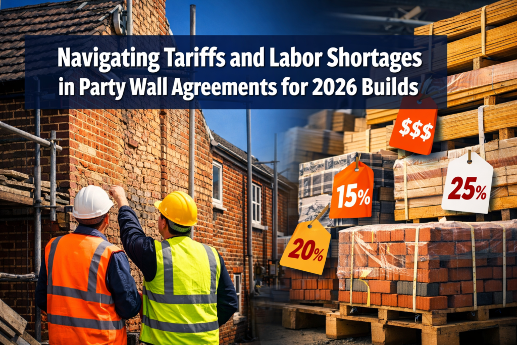 Navigating Tariffs and Labor Shortages in Party Wall Agreements for 2026 Builds
