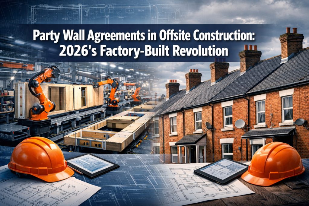 Party Wall Agreements in Offsite and Panelized Construction: Adapting Notices and Awards for 2026's Factory-Built Revolution
