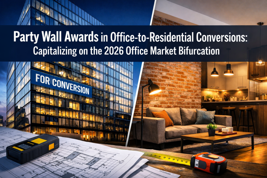 Party Wall Awards in Office-to-Residential Conversions: Capitalizing on the 2026 Office Market Bifurcation