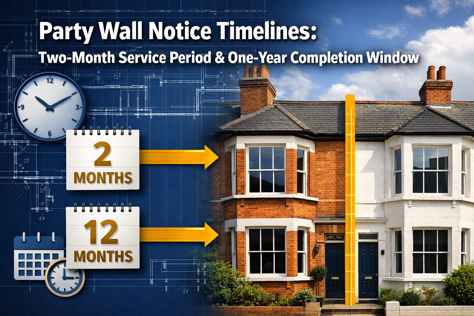 Party Wall Notice Timelines: The Two-Month Service Period and One-Year Completion Window Explained