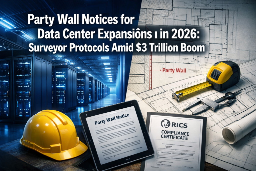 Party Wall Notices for Data Center Expansions in 2026: Surveyor Protocols Amid $3 Trillion Boom