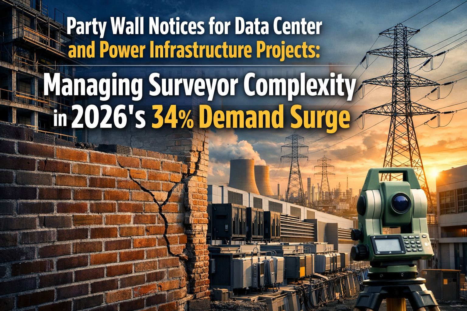Party Wall Notices for Data Center and Power Infrastructure Projects: Managing Surveyor Complexity in 2026's 34% Demand Surge