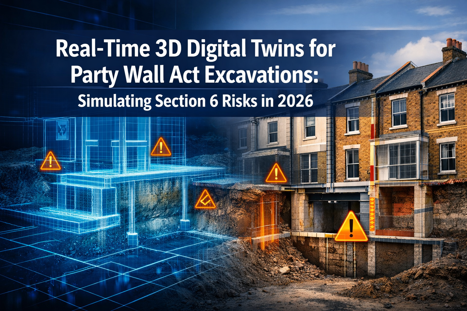 Real-Time 3D Digital Twins for Party Wall Act Excavations: Simulating Section 6 Risks in 2026