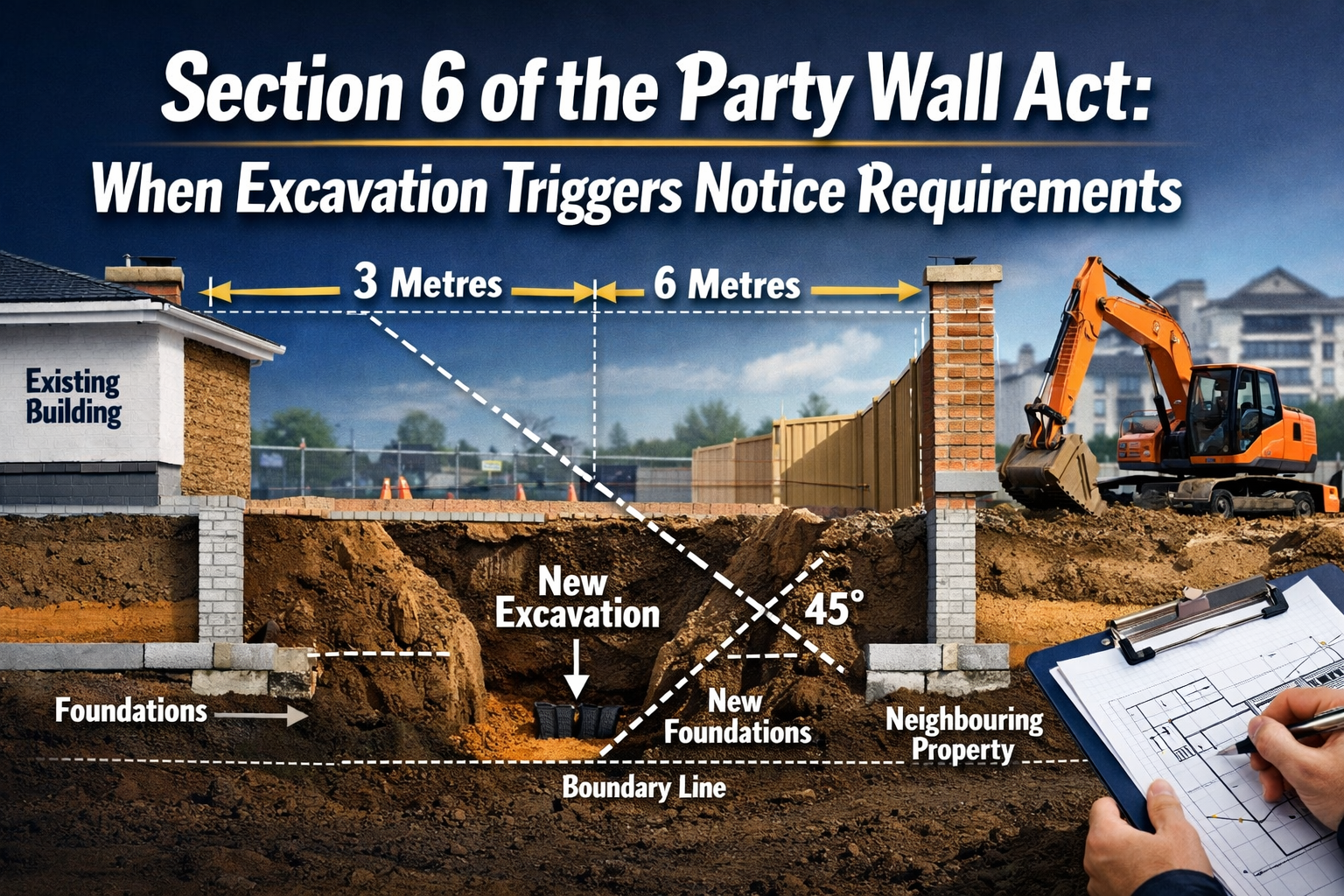Section 6 of the Party Wall Act: When Excavation Triggers Notice Requirements