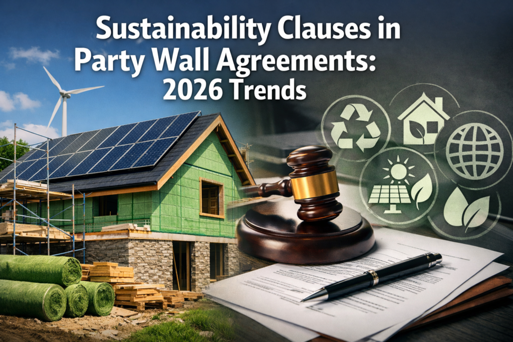 Sustainability Clauses in Party Wall Agreements: 2026 Trends for Eco-Conscious Developments