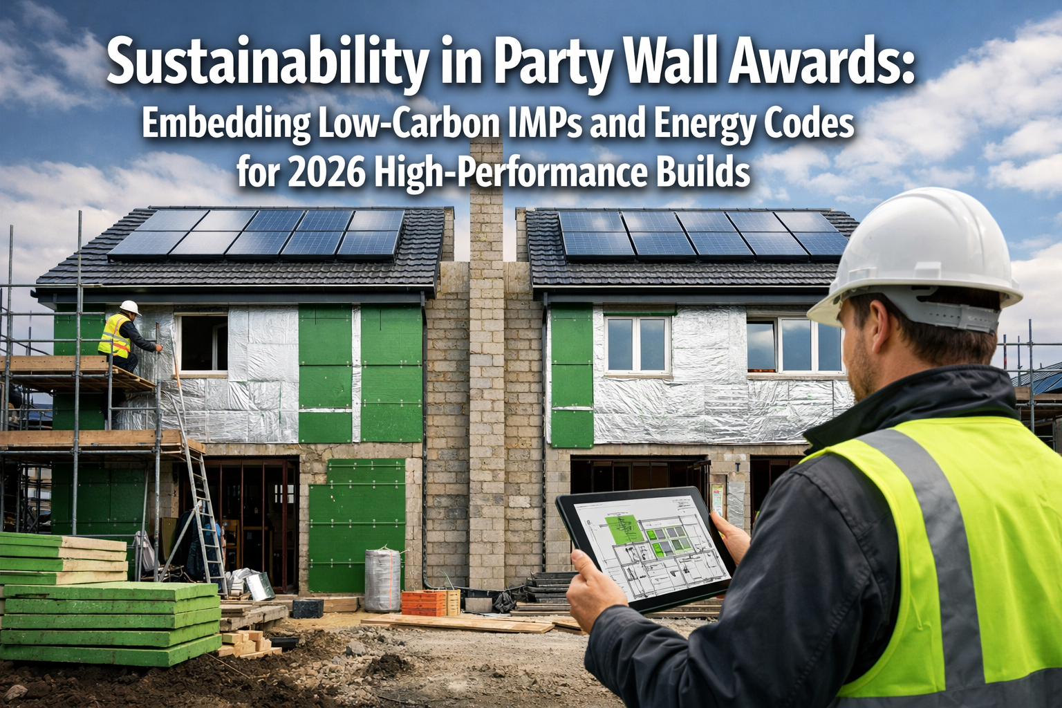 Sustainability in Party Wall Awards: Embedding Low-Carbon IMPs and Energy Codes for 2026 High-Performance Builds