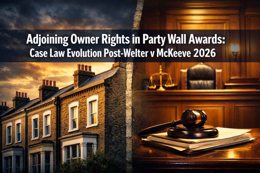Adjoining Owner Rights in Party Wall Awards: Case Law Evolution Post-Welter v McKeeve 2026