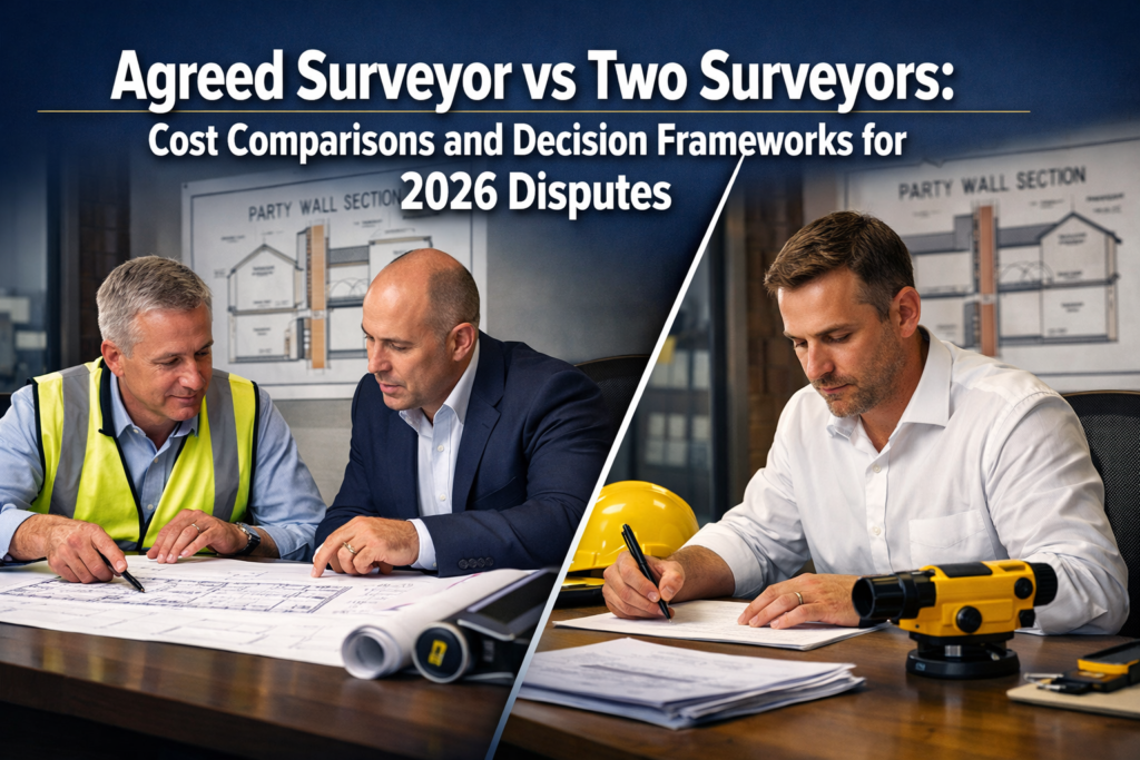 Agreed Surveyor vs Two Surveyors: Cost Comparisons and Decision Frameworks for 2026 Disputes
