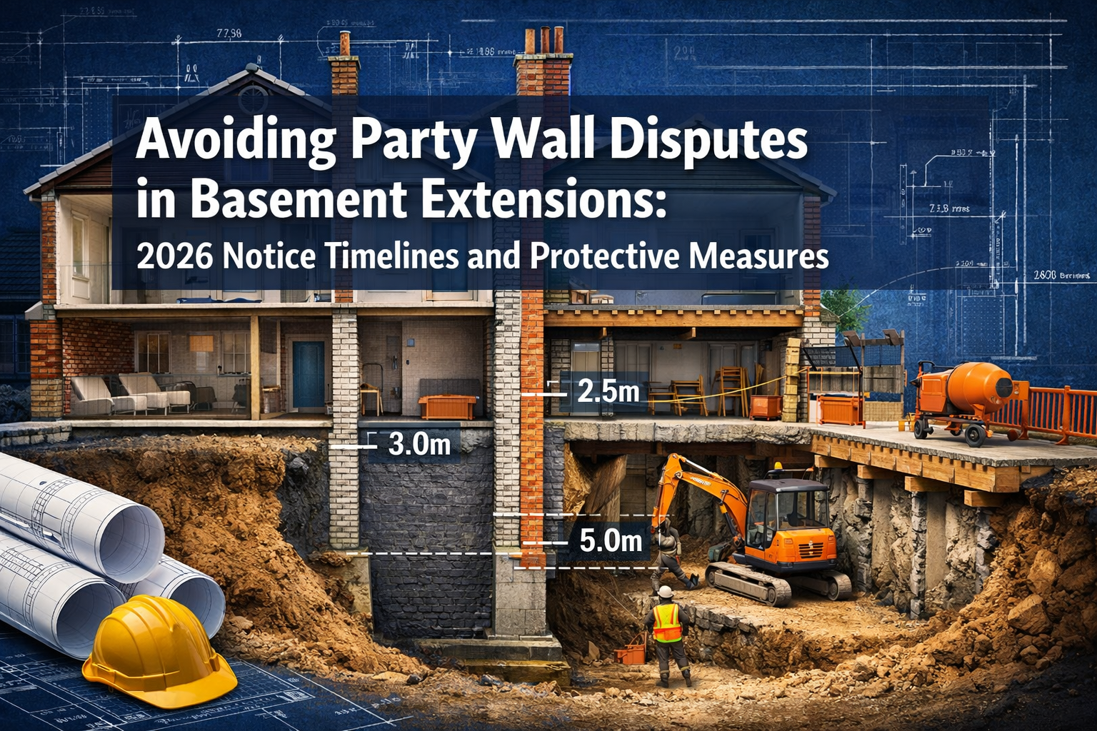 Avoiding Party Wall Disputes in Basement Extensions: 2026 Notice Timelines and Protective Measures