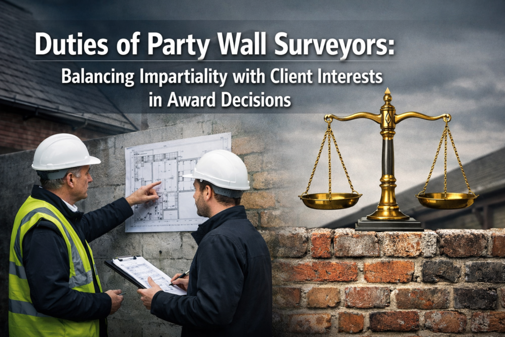 Duties of Party Wall Surveyors: Balancing Impartiality with Client Interests in Award Decisions