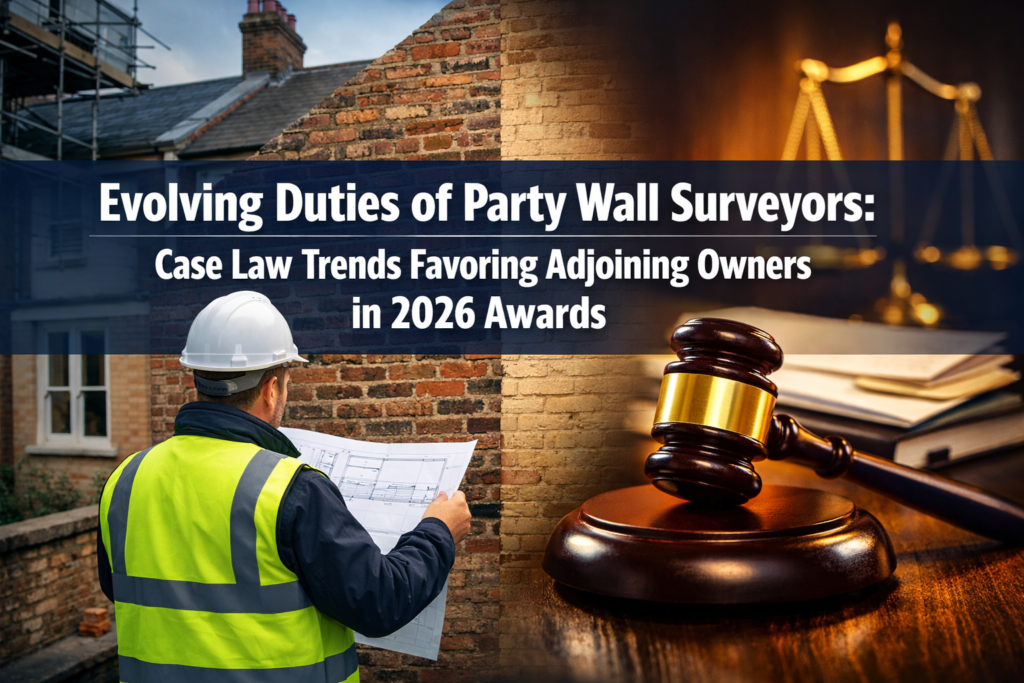 Evolving Duties of Party Wall Surveyors: Case Law Trends Favoring Adjoining Owners in 2026 Awards