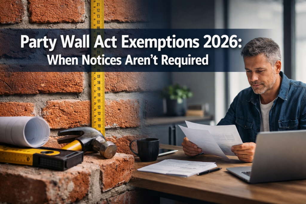 Party Wall Act Exemptions 2026: When Notices Aren't Required and How to Prove It