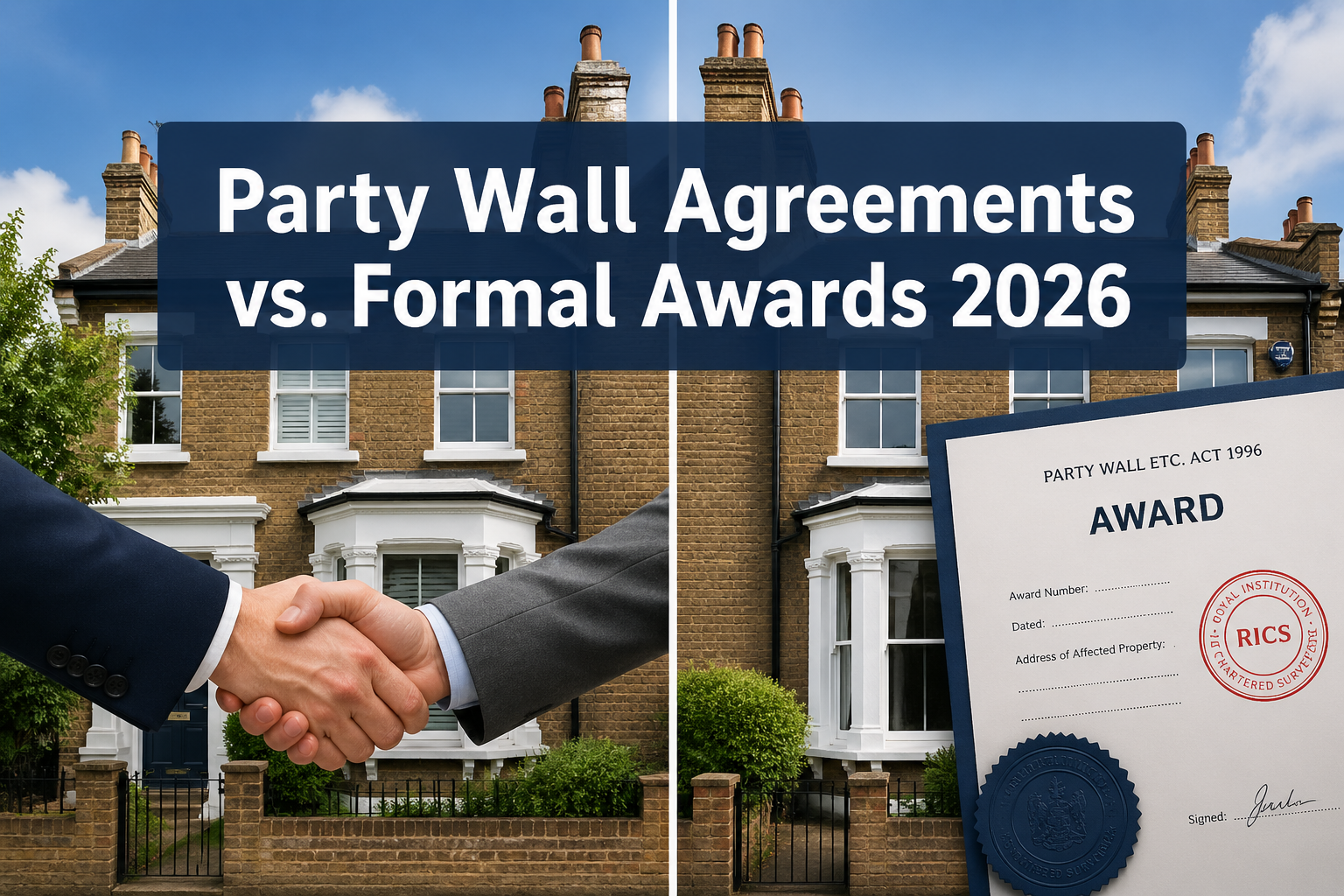 Party Wall Agreements vs. Formal Awards: When Adjoining Owners Consent and How to Draft Binding Settlements in 2026