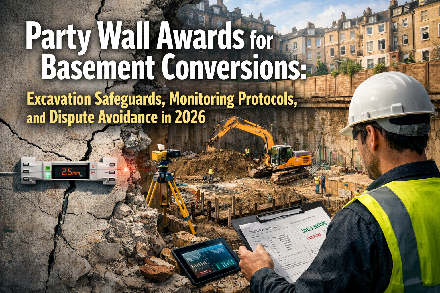 Party Wall Awards for Basement Conversions: Excavation Safeguards, Monitoring Protocols, and Dispute Avoidance in 2026