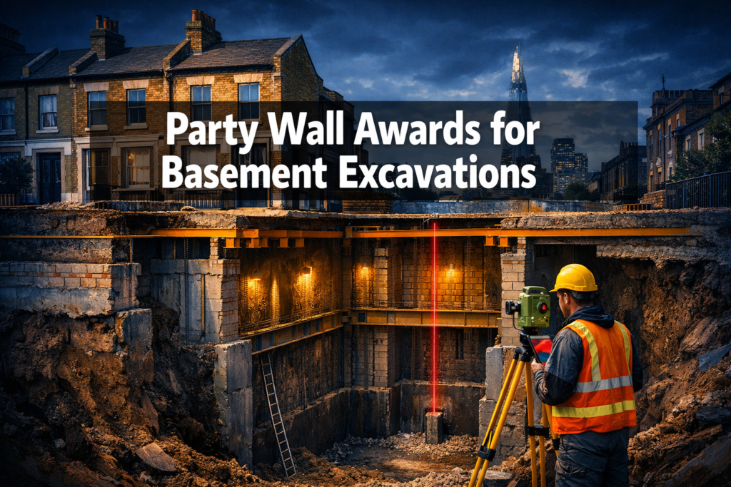 Party Wall Awards for Basement Excavations: Depth Calculations, Structural Risk Assessment, and 2026 Surveyor Protocols