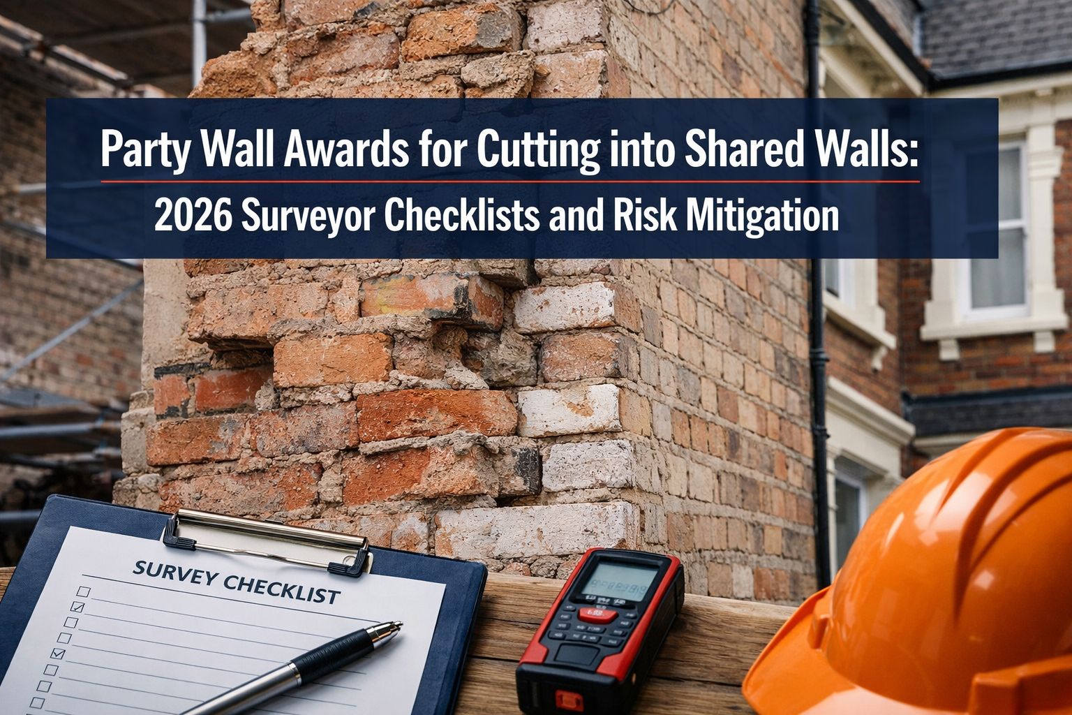 Party Wall Awards for Cutting into Shared Walls: 2026 Surveyor Checklists and Risk Mitigation