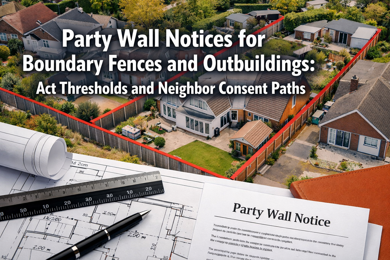 Party Wall Notices for Boundary Fences and Outbuildings: Act Thresholds and Neighbor Consent Paths