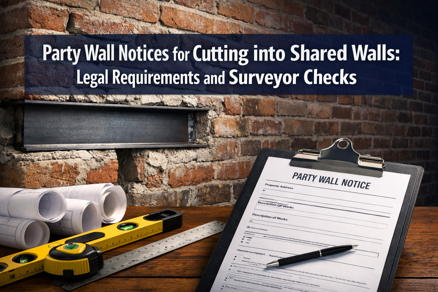 Party Wall Notices for Cutting into Shared Walls: Legal Requirements and Surveyor Checks