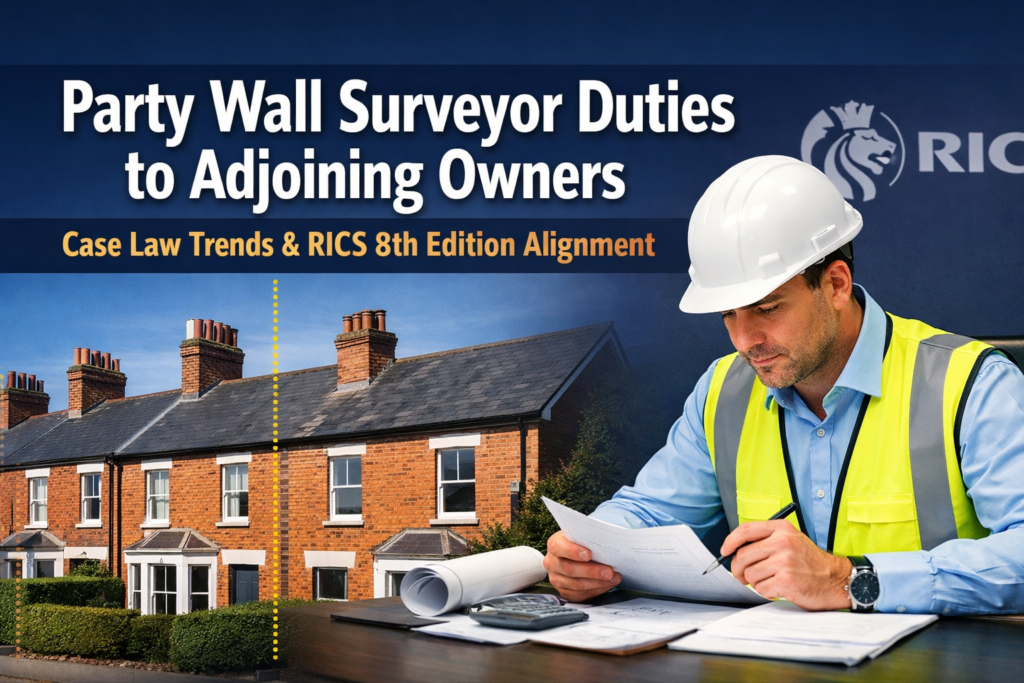Party Wall Surveyor Duties to Adjoining Owners: Insights from Recent Case Law Trends and RICS 8th Edition Alignment
