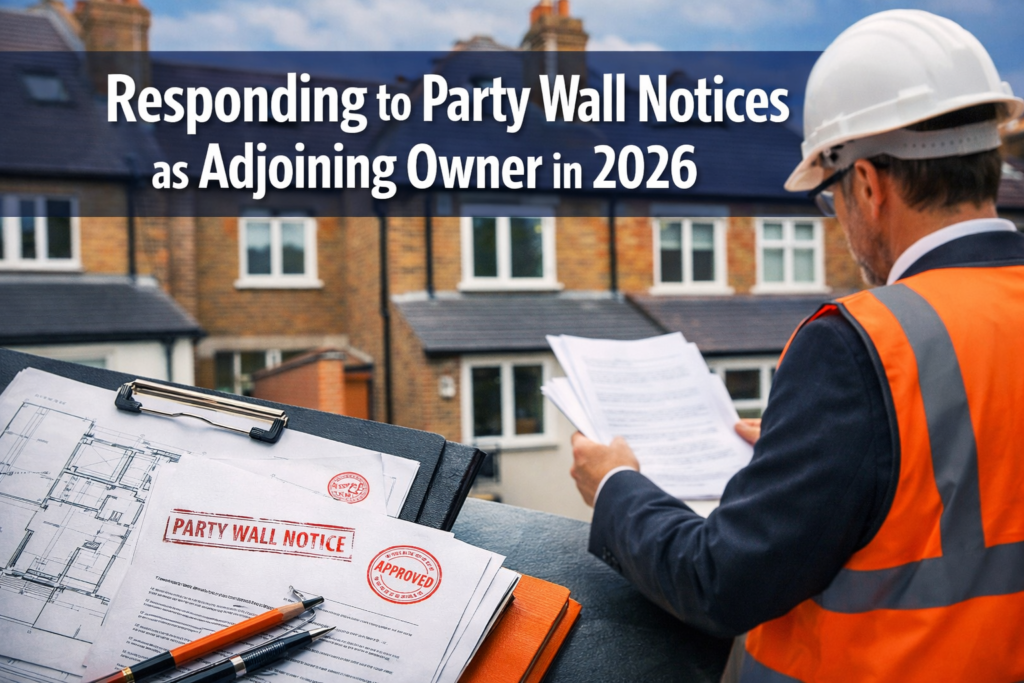 Responding to Party Wall Notices as Adjoining Owner in 2026: Dissent Rights, Surveyor Appointment, and Award Negotiation Tactics