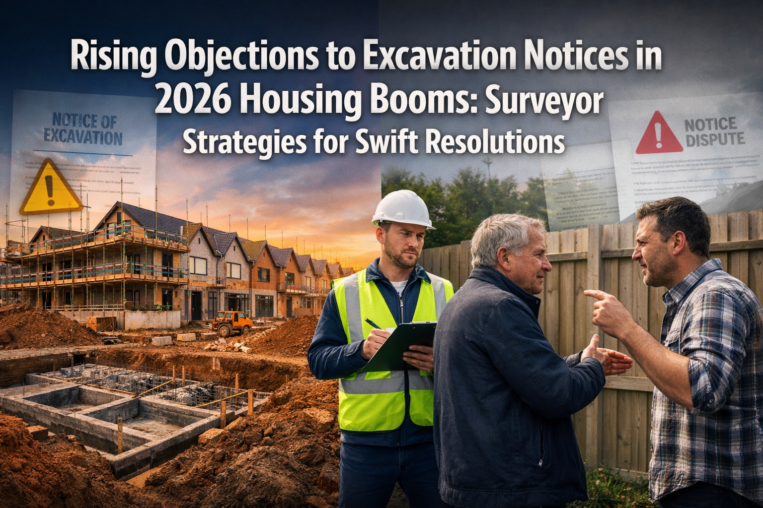 Rising Objections to Excavation Notices in 2026 Housing Booms: Surveyor Strategies for Swift Resolutions