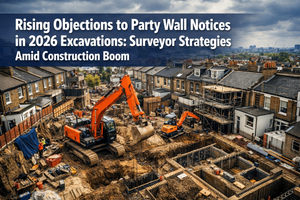 Rising Objections to Party Wall Notices in 2026 Excavations: Surveyor Strategies Amid Construction Boom