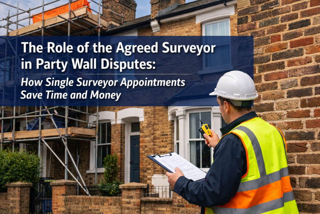 The Role of the Agreed Surveyor in Party Wall Disputes: How Single Surveyor Appointments Save Time and Money