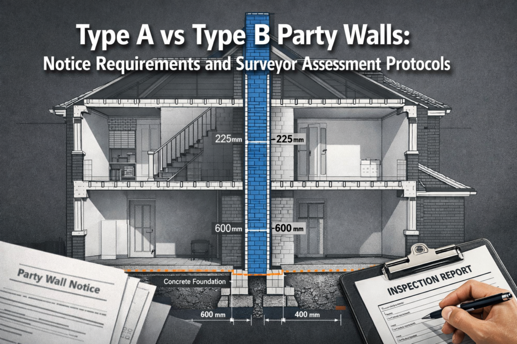 Type A vs Type B Party Walls: Notice Requirements and Surveyor Assessment Protocols