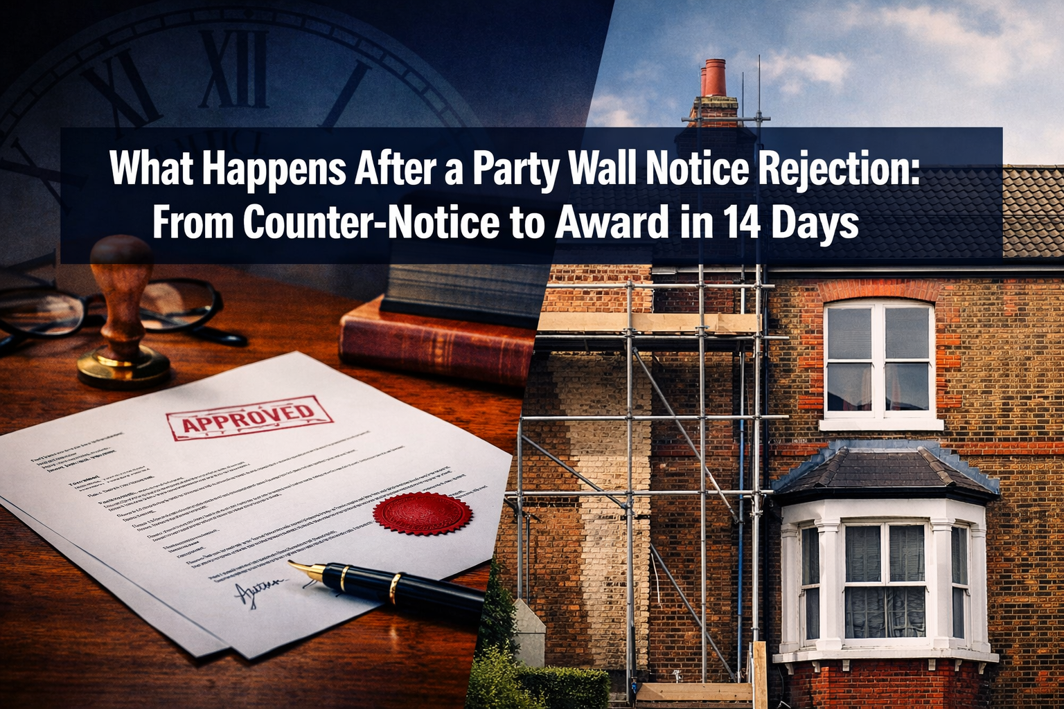 What Happens After a Party Wall Notice Rejection: From Counter-Notice to Award in 14 Days