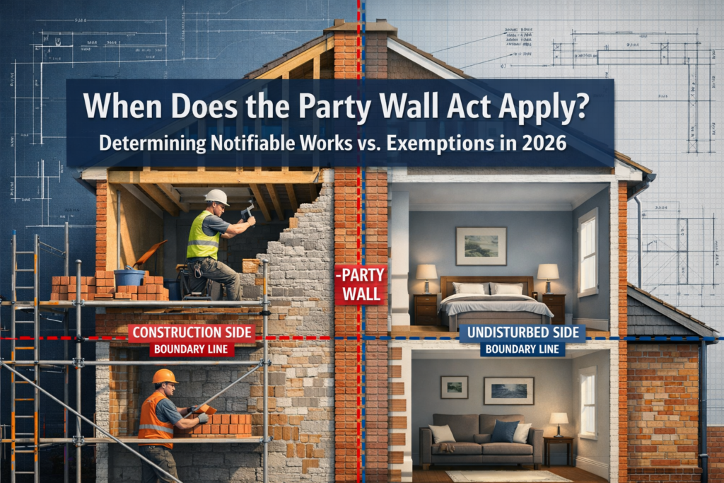 When Does the Party Wall Act Apply? Determining Notifiable Works vs. Exemptions in 2026