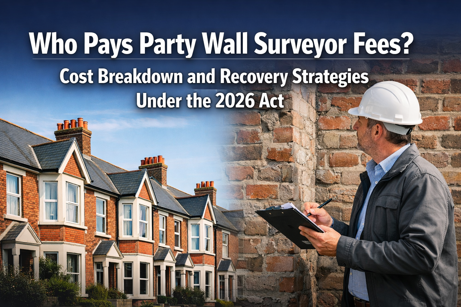 Who Pays Party Wall Surveyor Fees? Cost Breakdown and Recovery Strategies Under the 2026 Act
