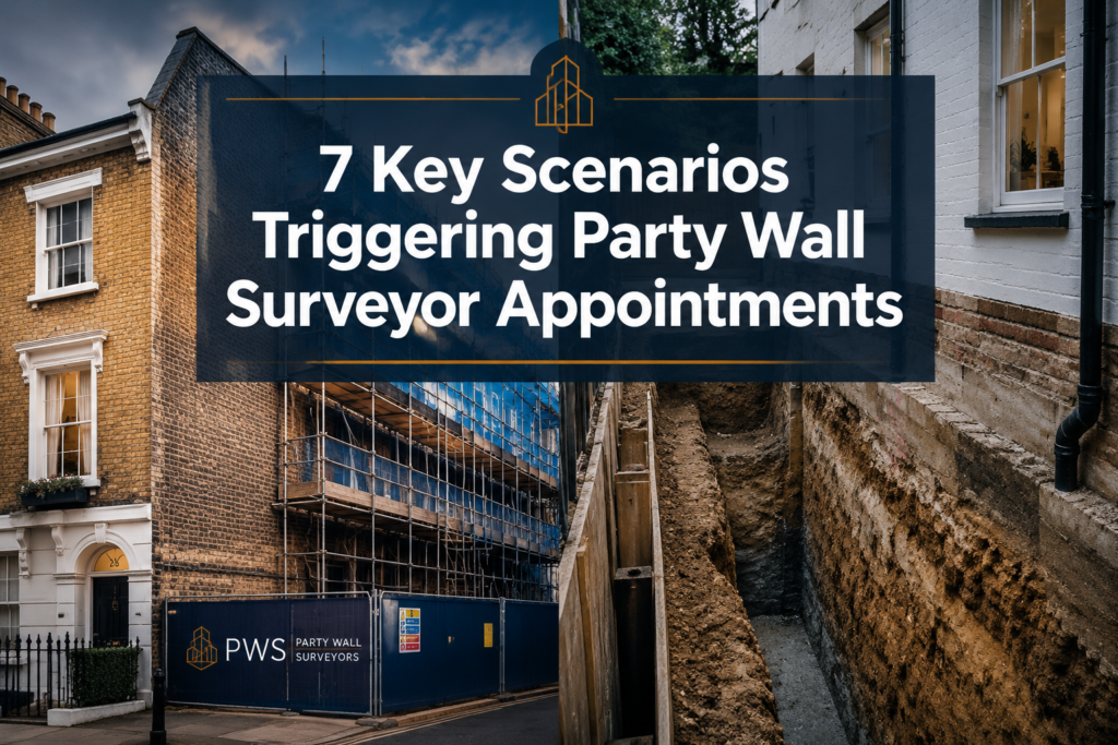 7 Key Scenarios Triggering Party Wall Surveyor Appointments: From Shared Walls to Excavations in 2026