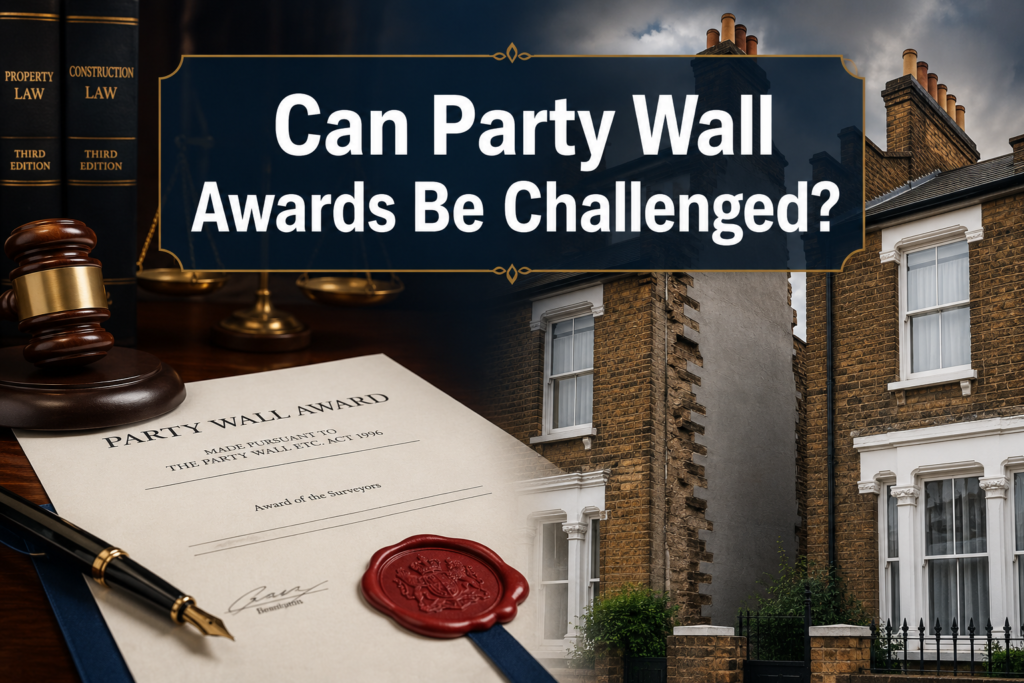 Can Party Wall Awards Be Challenged? The Grounds, Time Limits, and Practical Steps for Surveyors and Owners