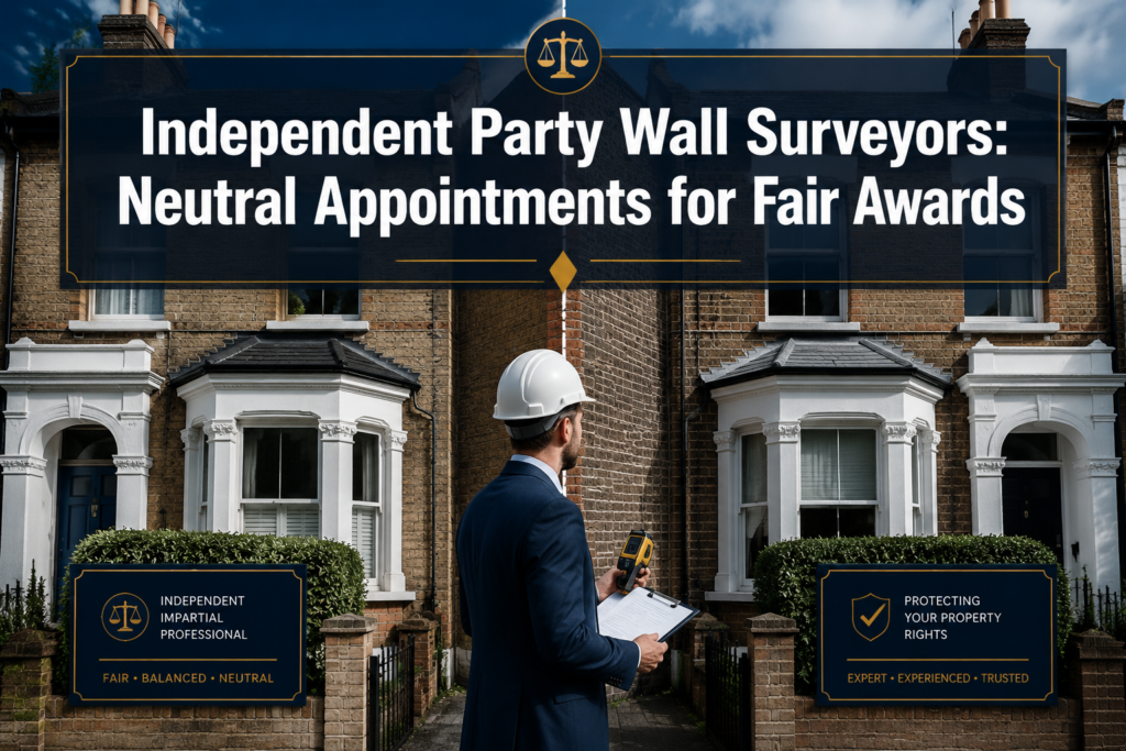 Independent Party Wall Surveyors: Why Neutral Appointments Trump Building Owner Choices for Fair Awards and Fewer Disputes