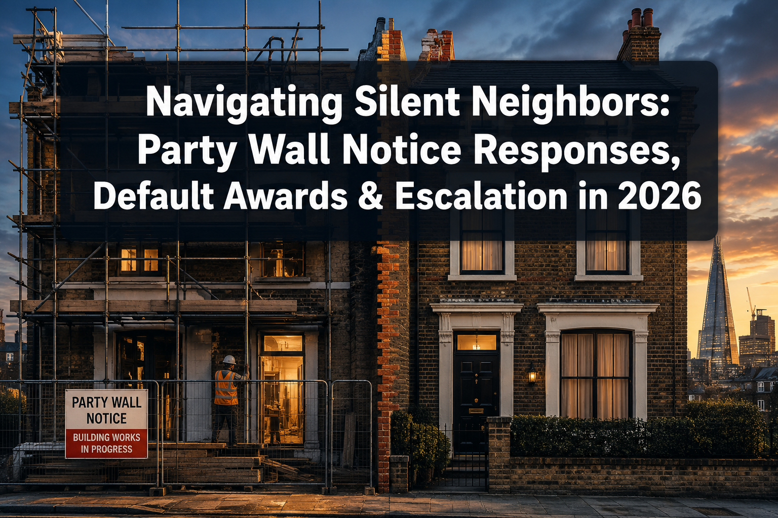 Navigating Silent Neighbors: Party Wall Notice Responses, Default Awards, and Escalation in 2026